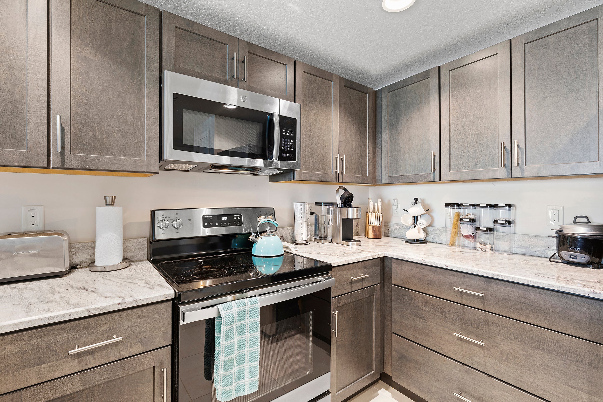 Fully stocked kitchen