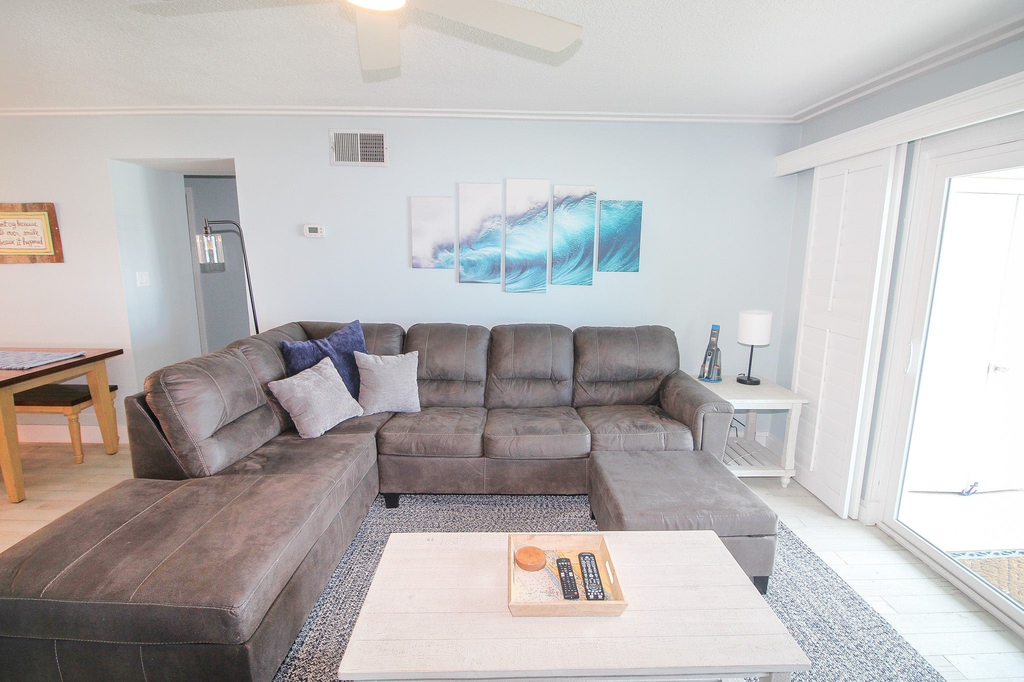 Living room with coastal ambiance